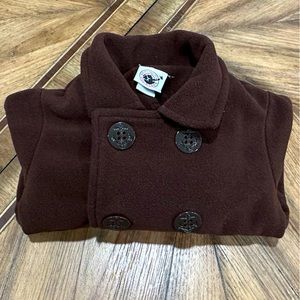 EUC Good Lad Brown Fleece Double Breasted Pea Coat — size 18 months